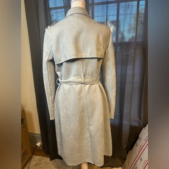 Magaschoni Sky Blue Trench Coat - Picture 4 of 9